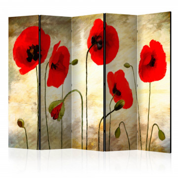 Paravan - Golden Field of Poppies II [Room Dividers] - Img 1
