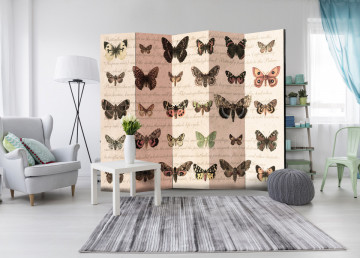 Paravan - Retro Style: Butterflies II [Room Dividers] - Img 2
