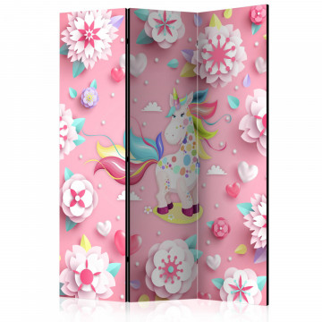 Paravan - Unicorn on Flowerbed [Room Dividers] - Img 1