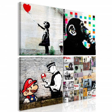 Tablou - Banksy Collage (4 Parts) - Img 1