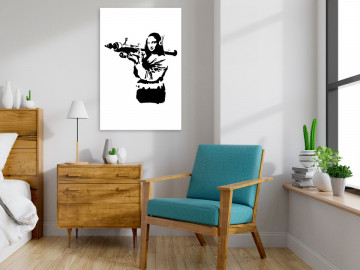 Tablou - Banksy Mona Lisa with Rocket Launcher (1 Part) Vertical - Img 2