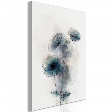 Tablou - Blue Poppies (1 Part) Vertical - Img 1