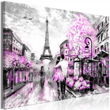 Tablou - Colourful Rendez-Vous (1 Part) Wide Pink - Img 1