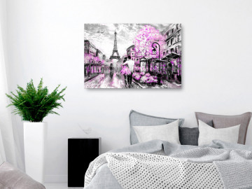 Tablou - Colourful Rendez-Vous (1 Part) Wide Pink - Img 2