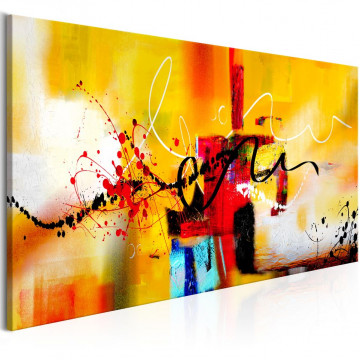 Tablou - Crazy Serpentines (1 Part) Orange Narrow - Img 1