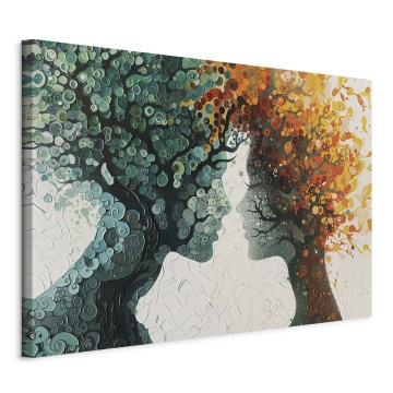 Tablou - Double romantic portrait with hidden trees - Img 1