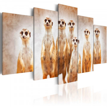 Tablou - Family of meerkats - Img 1