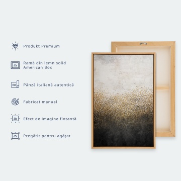 Tablou - Ornament with cranes - bright bird silhouettes on a textured grey background - Img 11