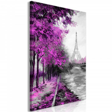 Tablou - Paris Channel (1 Part) Vertical Pink - Img 1