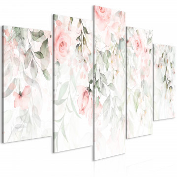 Tablou - Waterfall of Roses (5 Parts) Wide - First Variant - Img 1