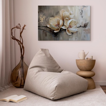 Tablou - White flower buds in painterly impression - Img 4