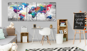 Tablou - World Map: Spilt Paint - Img 2