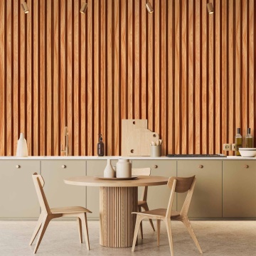 Tapet - Honey Oak Slats - Img 2