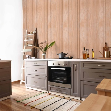 Tapet - Light Wood - Vertical panels in a warm beige shade. - Img 7