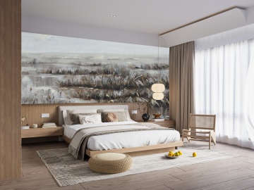 Tapet Personalizat Pictură cu Flori Tăcute – Eleganță Artistică și Rafinament Natural - Img 4