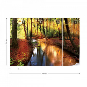 Autumn Forest River Nature Photo Wallpaper Wall Mural - Img 7