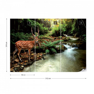 Deer In Forest Photo Wallpaper Wall Mural - Img 16