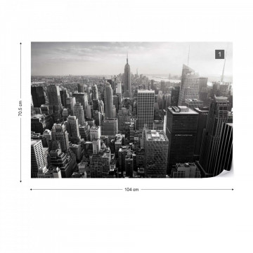Empire State Building – Vedere de Ansamblu, Alb-Negru - Img 1