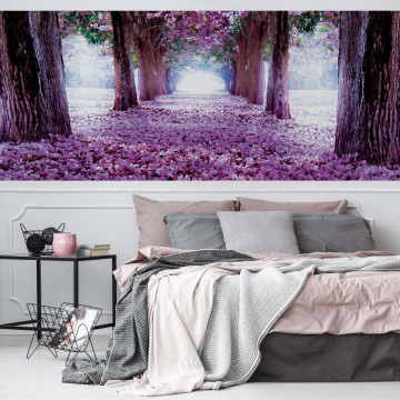 Flowers Trees Path Purple Photo Wallpaper Wall Mural - Img 20