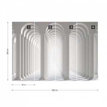 Fototapet - 3D Columns Optical Illusion - Img 7