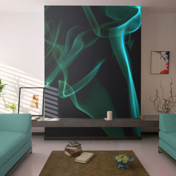 Fototapet - Blue smoke waves - Img 1