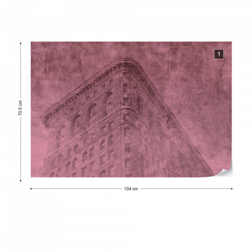 Fototapet - Clădire din New York – Efect Grafic Violet - Img 1