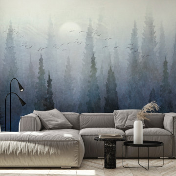 Fototapet - Flight Over the Forest - Second Variant - Img 1
