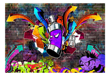 Fototapet - Graffiti: Colourful attack - Img 2