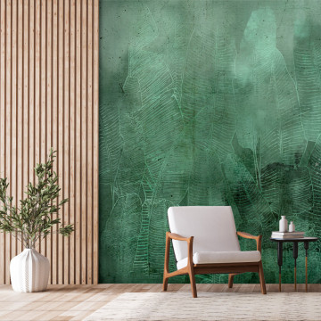 Fototapet - Green Banana Leaves - Img 1