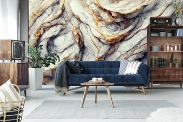 Fototapet - Luxurious Gray Gold Marble Texture - Img 3