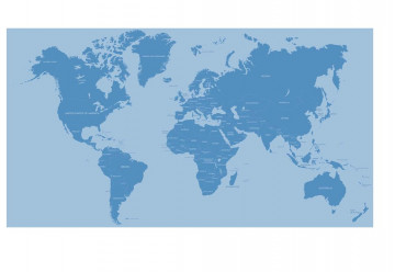 Fototapet Modern World Map Blue 2