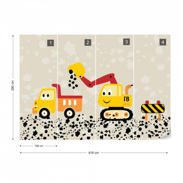 Fototapet - Muncind cu Lorry & Digger 17
