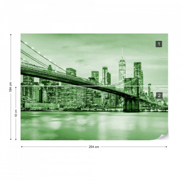 Fototapet - Podul Brooklyn NYC – Verde - Img 11