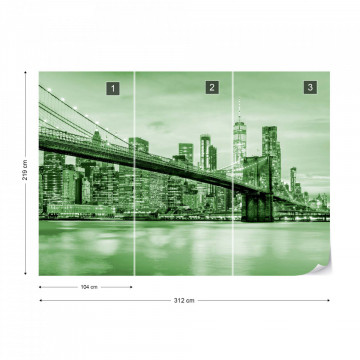 Fototapet - Podul Brooklyn NYC – Verde - Img 15