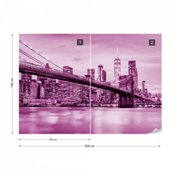 Fototapet - Podul Brooklyn NYC – Violet - Img 14