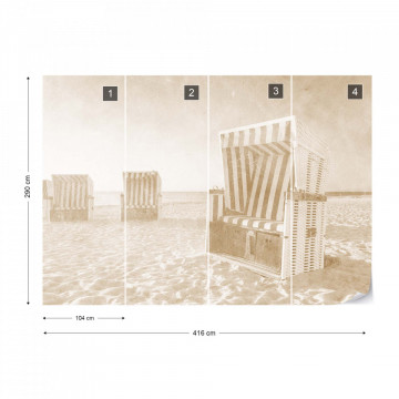 Fototapet - Relaxare pe Plajă – Sepia - Img 17