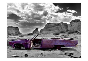 Fototapet - Retro car on the Colorado Desert - Img 2