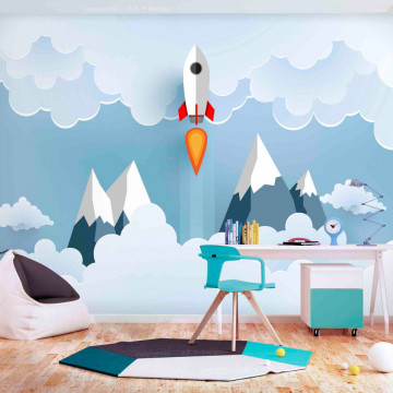 Fototapet - Rocket in the Clouds - Img 2