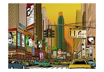 Fototapet - Vibrant city - NY - Img 2