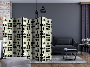 Paravan - Black and White Dots II [Room Dividers] - Img 2