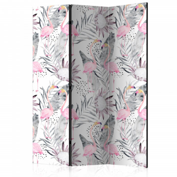 Paravan - Flamingos and Twigs [Room Dividers] - Img 1