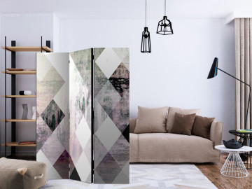 Paravan - Rhombic Chessboard (Pink) [Room Dividers] - Img 2