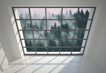 Penthouse Window Misty Forest View - Img 2