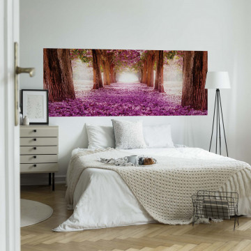 Pink Trees Path Photo Wallpaper Wall Mural - Img 20