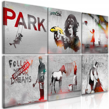 Tablou - Banksy Collage (6 Parts) - Img 1