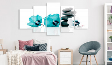 Tablou - Calm Mallow (5 Parts) Wide Turquoise - Img 2