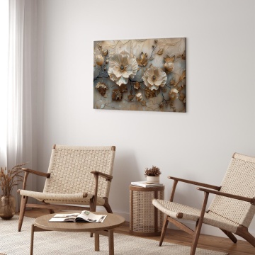 Tablou - Carved flower buds in delicate sepia tones - Img 4