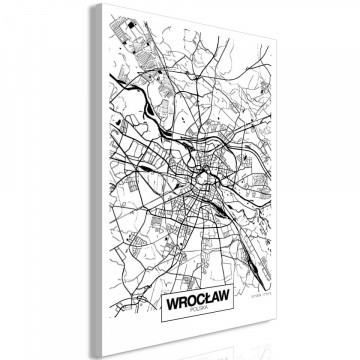 Tablou - City Plan: Wroclaw (1 Part) Vertical - Img 2