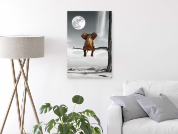 Tablou - Elephant and Moon (1 Part) Vertical - Img 2