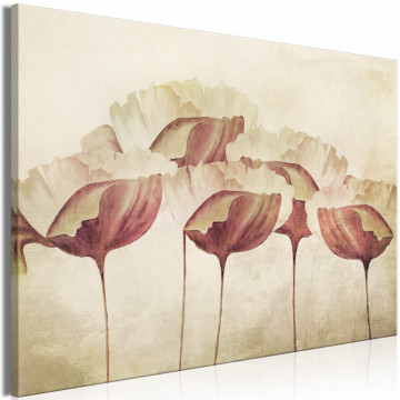 Tablou - Flowers in Beige (1 Part) Wide - Img 2